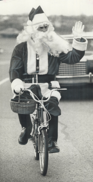 Santa biking 1977