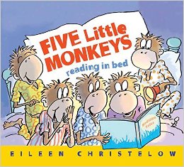 Five Little Monkey sReading in Bed