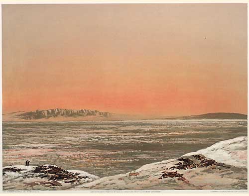Cresswell, Samuel Gurney. L'isle Melville vu de Banks’ Land. Londres, 1854