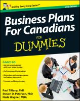 Business Plans for Canadians for Dummies Business Plans for Canadians for Dummies