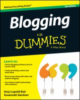 Blogging for dummies