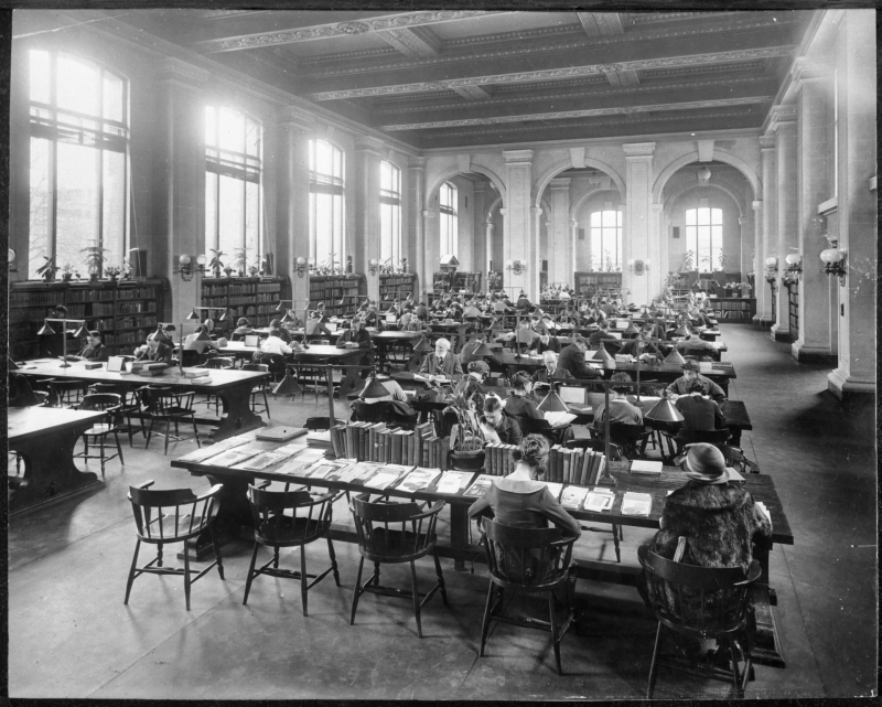 1920 interior photo reading room Central Library