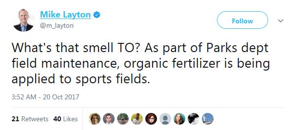 Mike Layton poop tweet