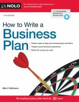 How to write a business plan