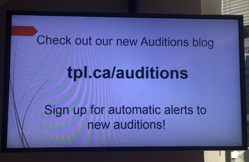 Audition listing service