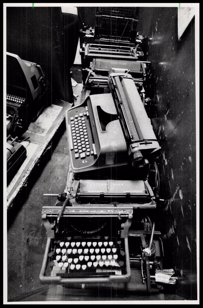 1988 Image of discarded typewriters from the Toronto Star Archives 1988 Image of discarded typewriters from the Toronto Star Archives