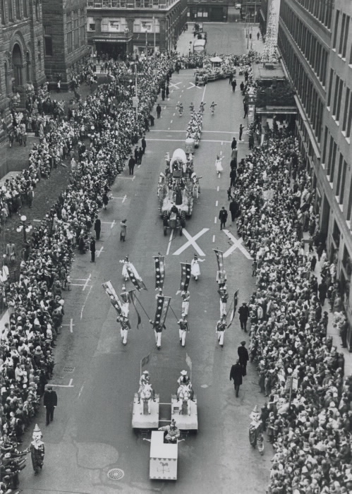 Santa Claus Parade Bird's Eye View 1962