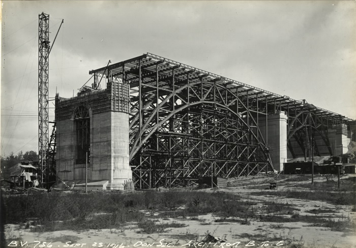 Large bridge under construction