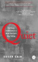 Quiet by Susan Cain Quiet by Susan Cain