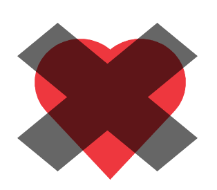 Crossed out heart