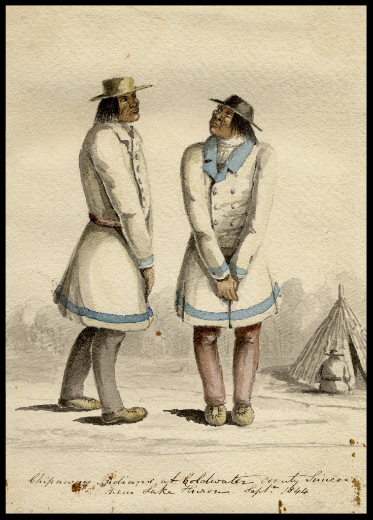 Painting of two Chippewa Indians