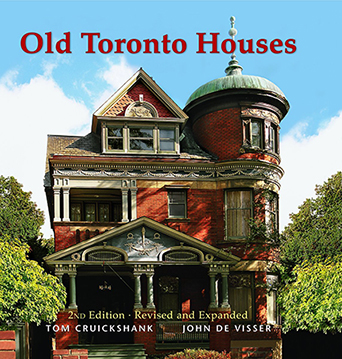 Book cover with photo of old brick home with interesting design