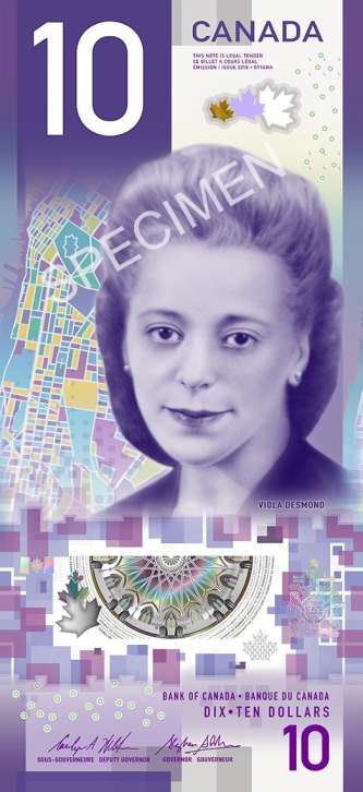 Viola Desmond new $10 note. Viola Desmond new $10 note.