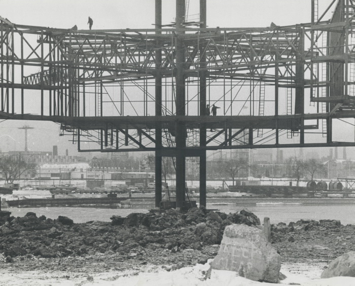 1970 photo Ontario Place pods during construction