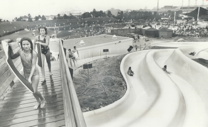 1978 photo Newest toy at Ontario place the 370-foot long $400 000 water slide attracted mostly youngsters when it opened officially yesterday