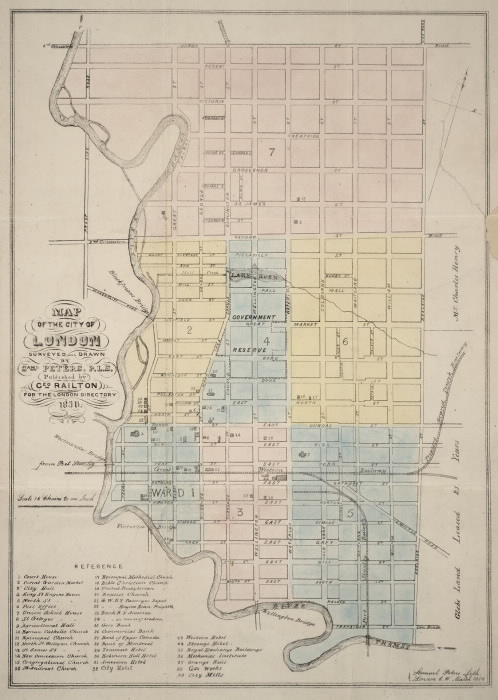 1856 Map of the city of London surveyed and drawn by Samuel Peters