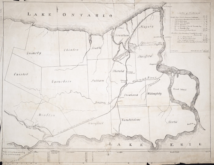 1820 map of Welland Canal