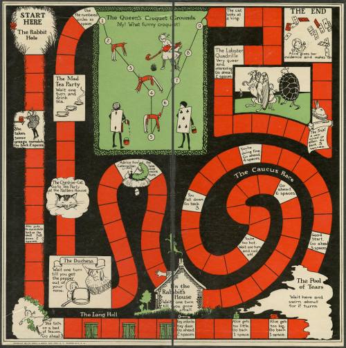 Alice in Wonderland board game from 1923