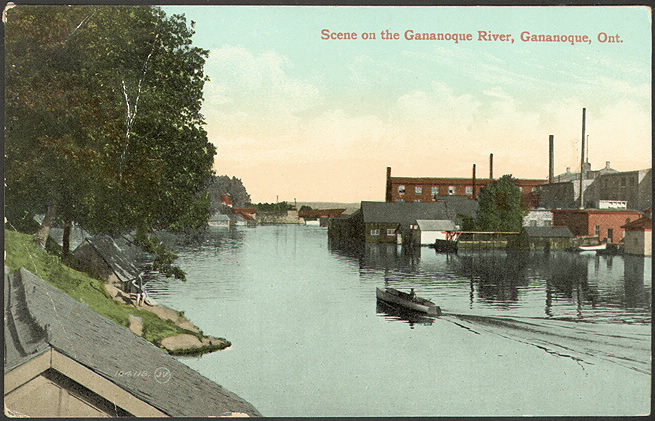 Scene on the Gananoque River in 1910