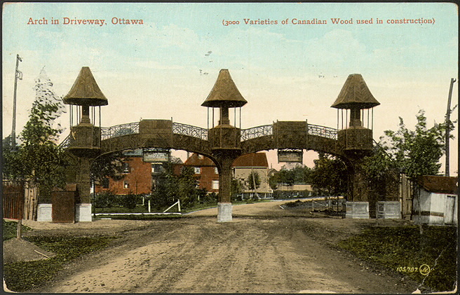 Arch in Driveway  Ontario in 1910