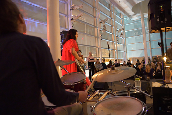 Vallens performing at Bloor Gladstone branch