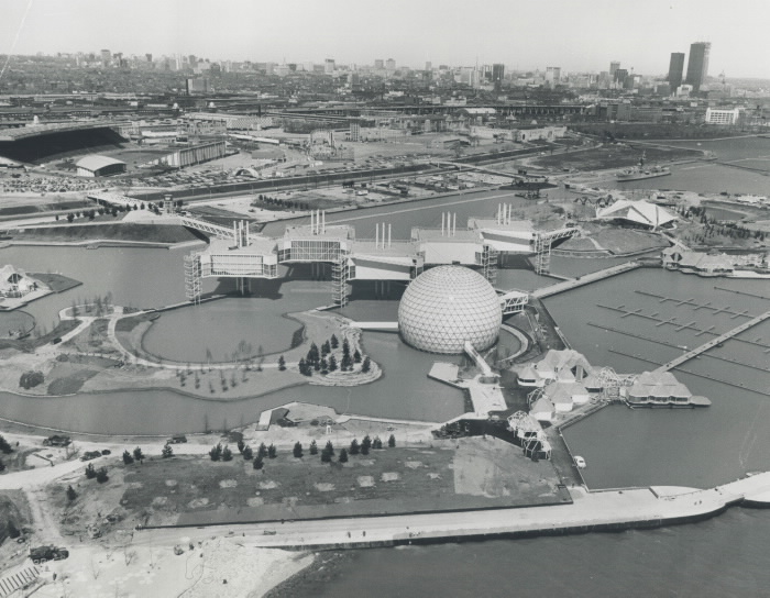 1971 photo aerial view Ontario Place 1971 photo aerial view Ontario Place