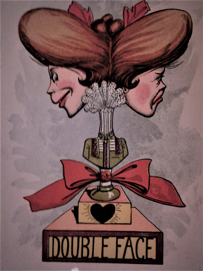 Vinegar valentine of two-faced woman