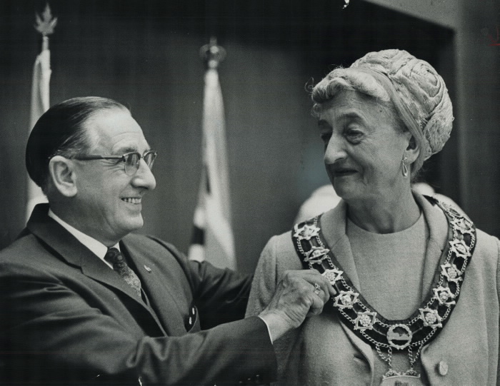 1968 vintage photo East York Mayor True Davidson