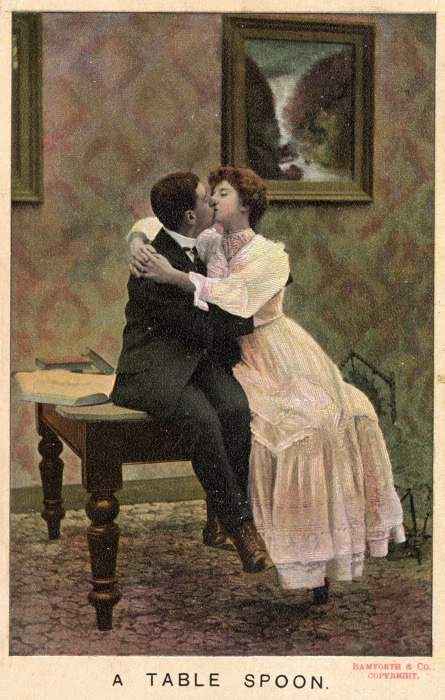 A table spoon 1908 vintage postcard