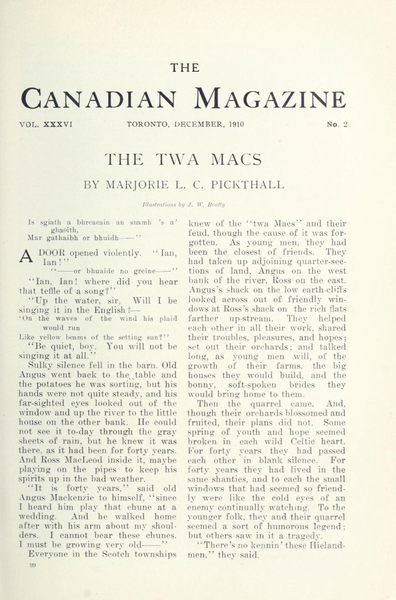Canadian magazine story