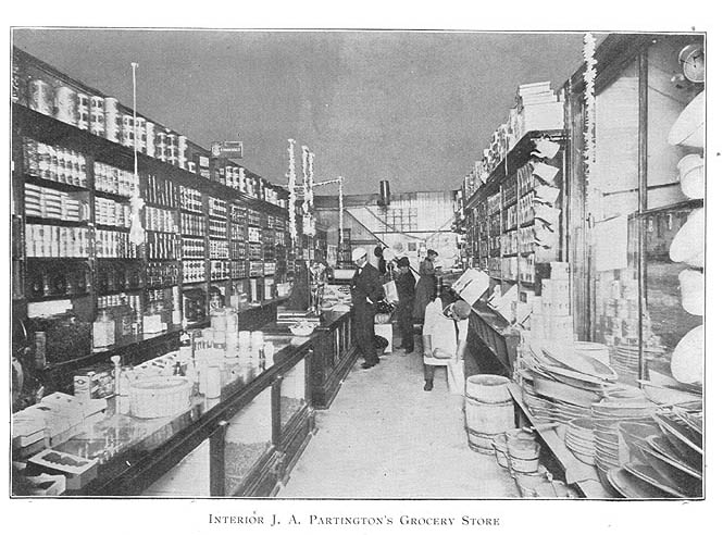 Interior J. A. Partington's Grocery Store
