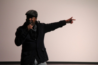 A member from the Shakespeare Fusion Hip Hop Project