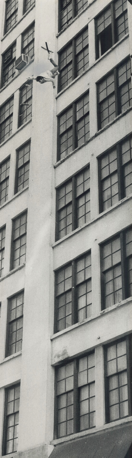 Stunt artist Allison Reid took a dive from the seventh floor of a building at 110 Spadina Avenue in 1988