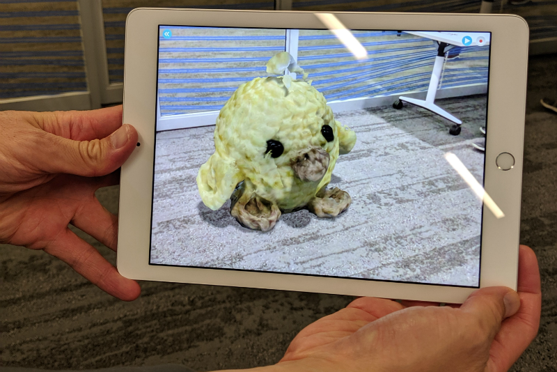 IPad displaying AR