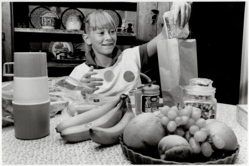 Girl Packing Lunch