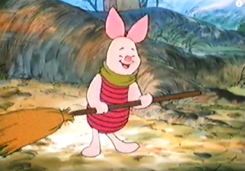 Piglet from Winnie the Pooh and the Blustery Day. Property of Disney.
