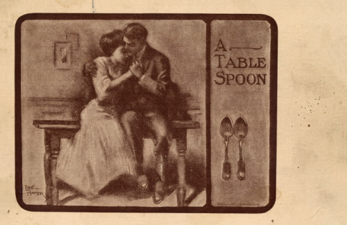 A table spoon 1910 vintage postcard