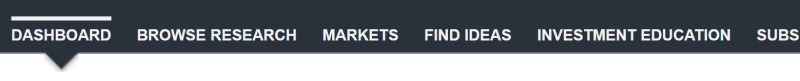 Navigation showing the Dashboard tab selected