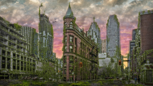 Downtown Toronto engulfed in greenery