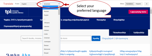 Toronto Public Library in your native language