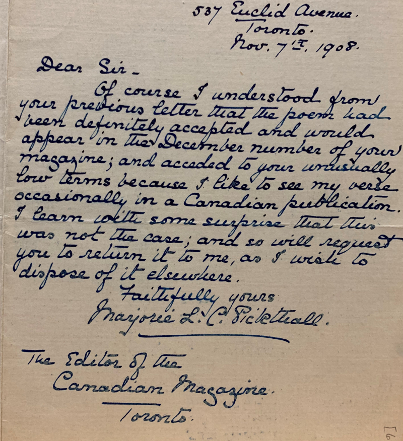 Pickthall letter