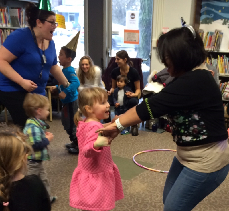 New years at noon dance party at Jones branch