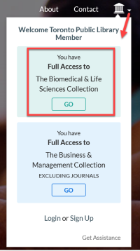 Selecting The Biomedical and Life Science Collection