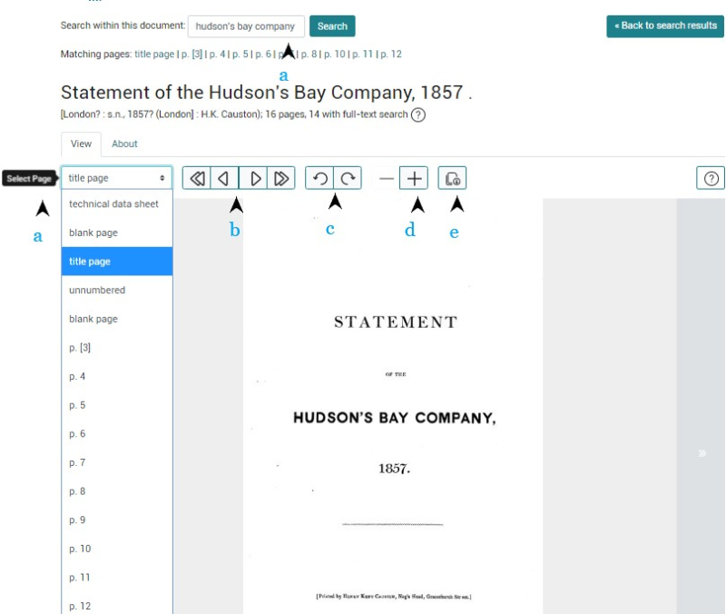 Document view with features highlighted