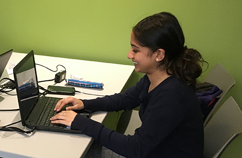 Person using a laptop
