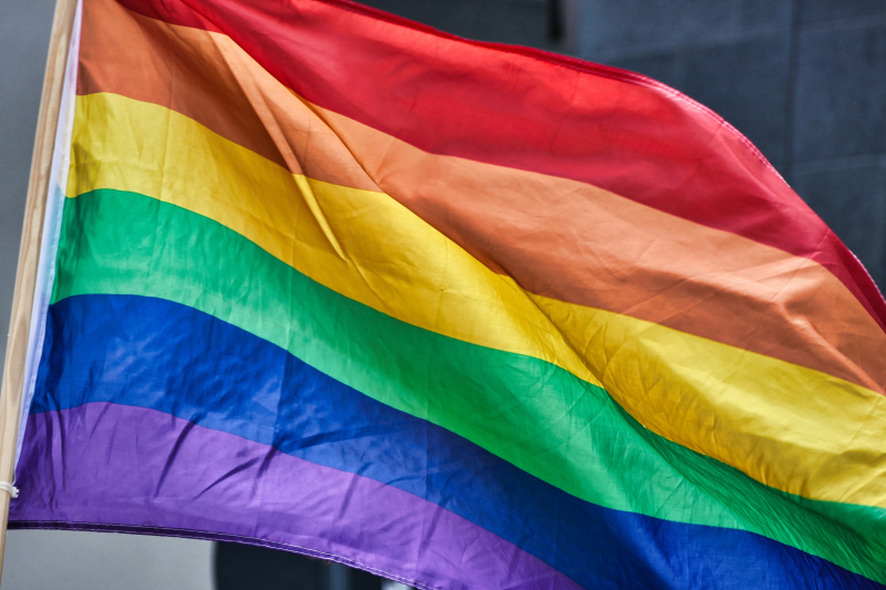Image of a rainbow flag