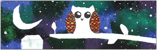 Bookmark with own and night background