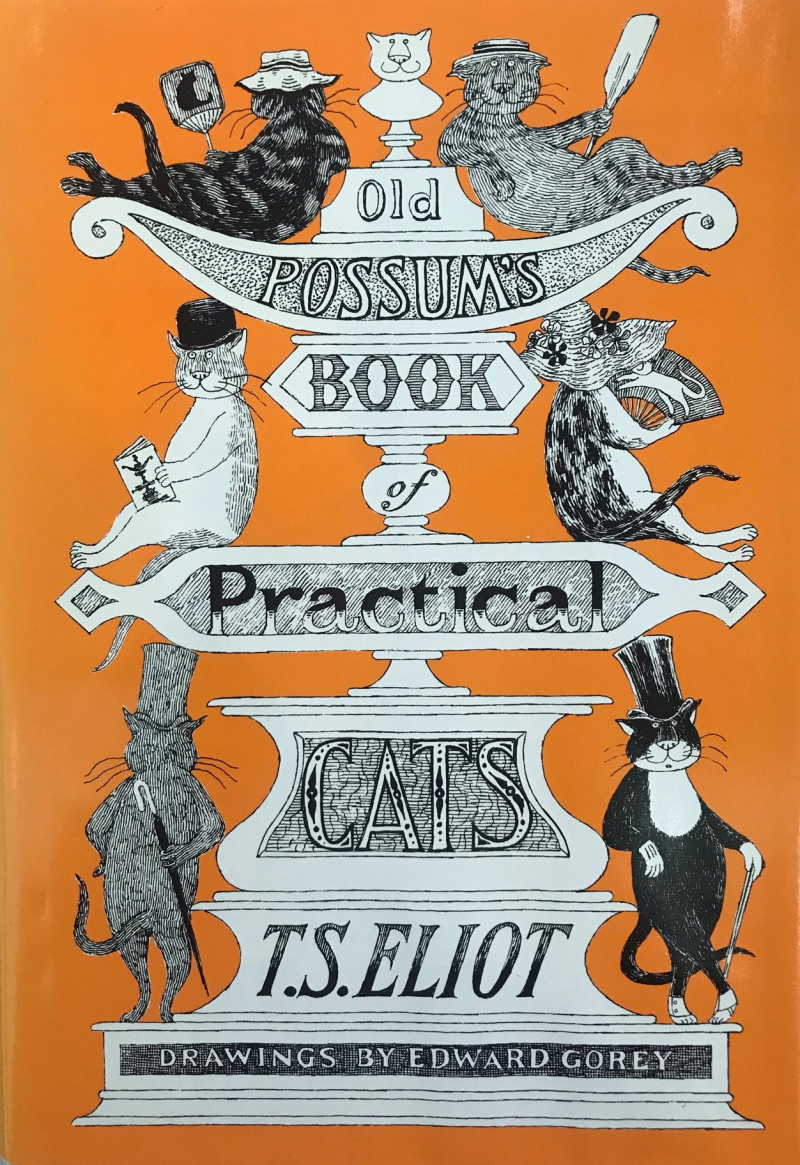 Cover of Old Possum's Book of Practical Cats by T.S. Eliot with Drawings by Edward Gorey