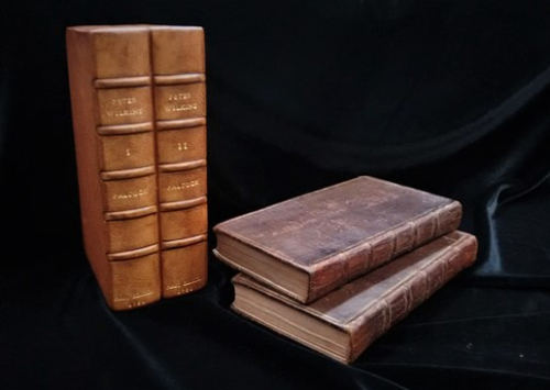 Book covers and box set for two volumes of The Life and Adventures of Peter Wilkins, a Cornish Man 