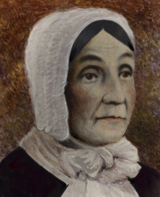 Portrait of woman in bonnet